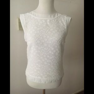 Karen Millen sheer white blouse.  Size S/6